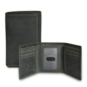 New Genuine Leather RFID Blocking Wallet Black